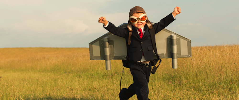 foto Kinder mit Flugzeug